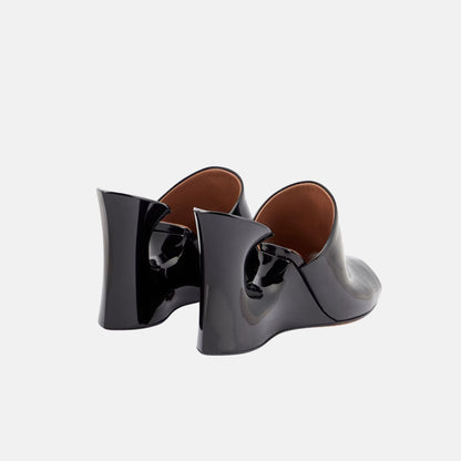 La Sculpture Mules In Calfskin And Wood