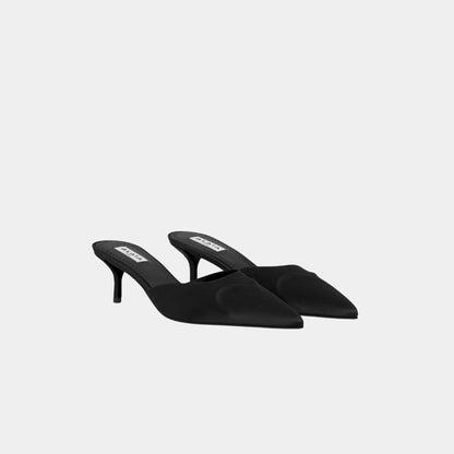 Le Coeur 3D Mules in Satin