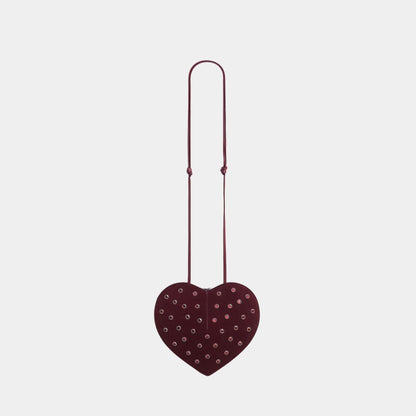 Le Coeur Bag In Strass Suede Goatskin