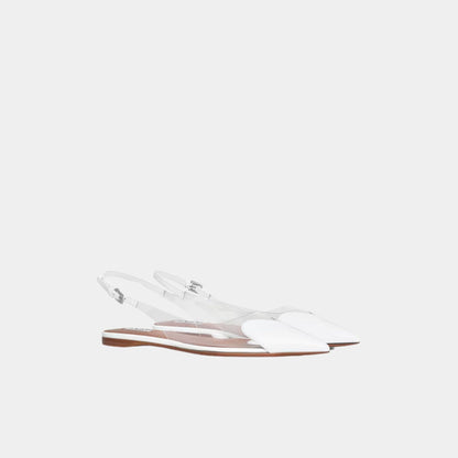 Le Coeur Flat Slingbacks In Patent Calfskin