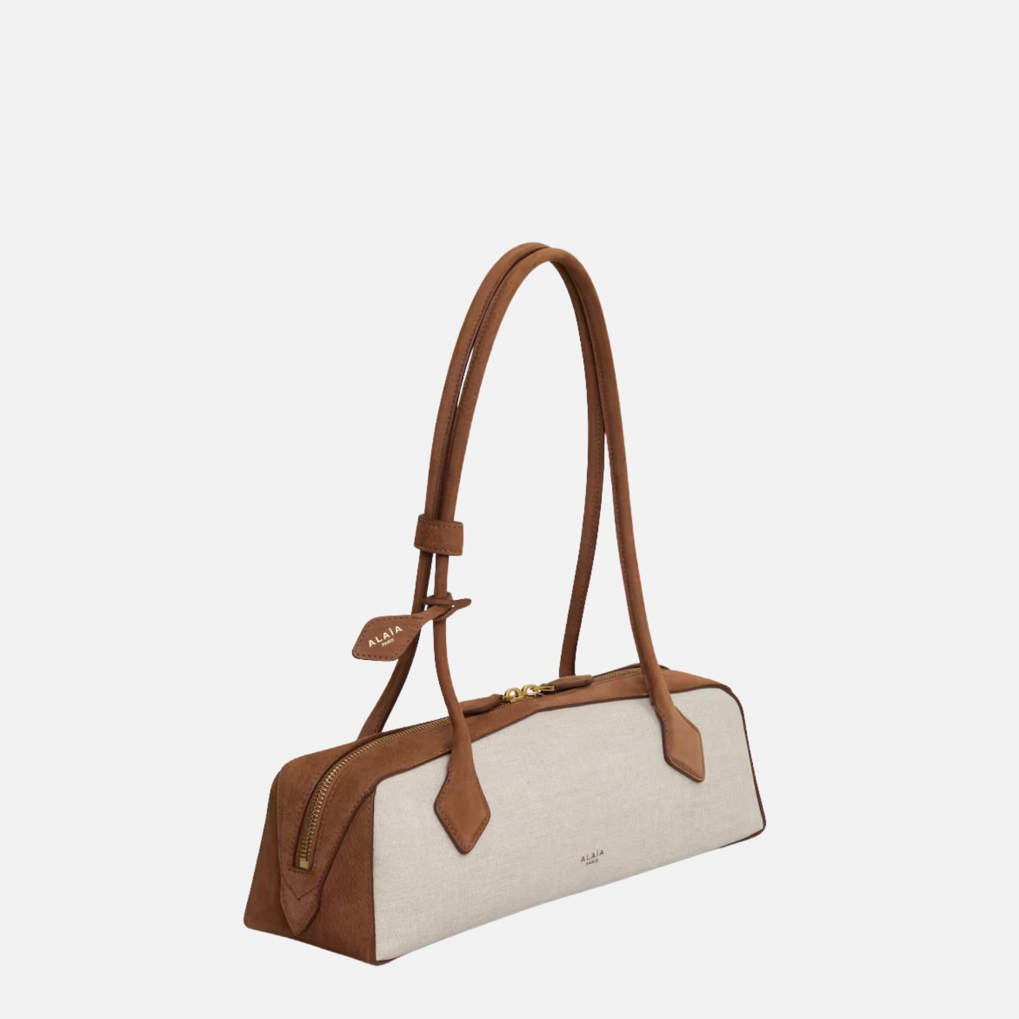 Le Teckel Medium Canvas and Nubuck Bag