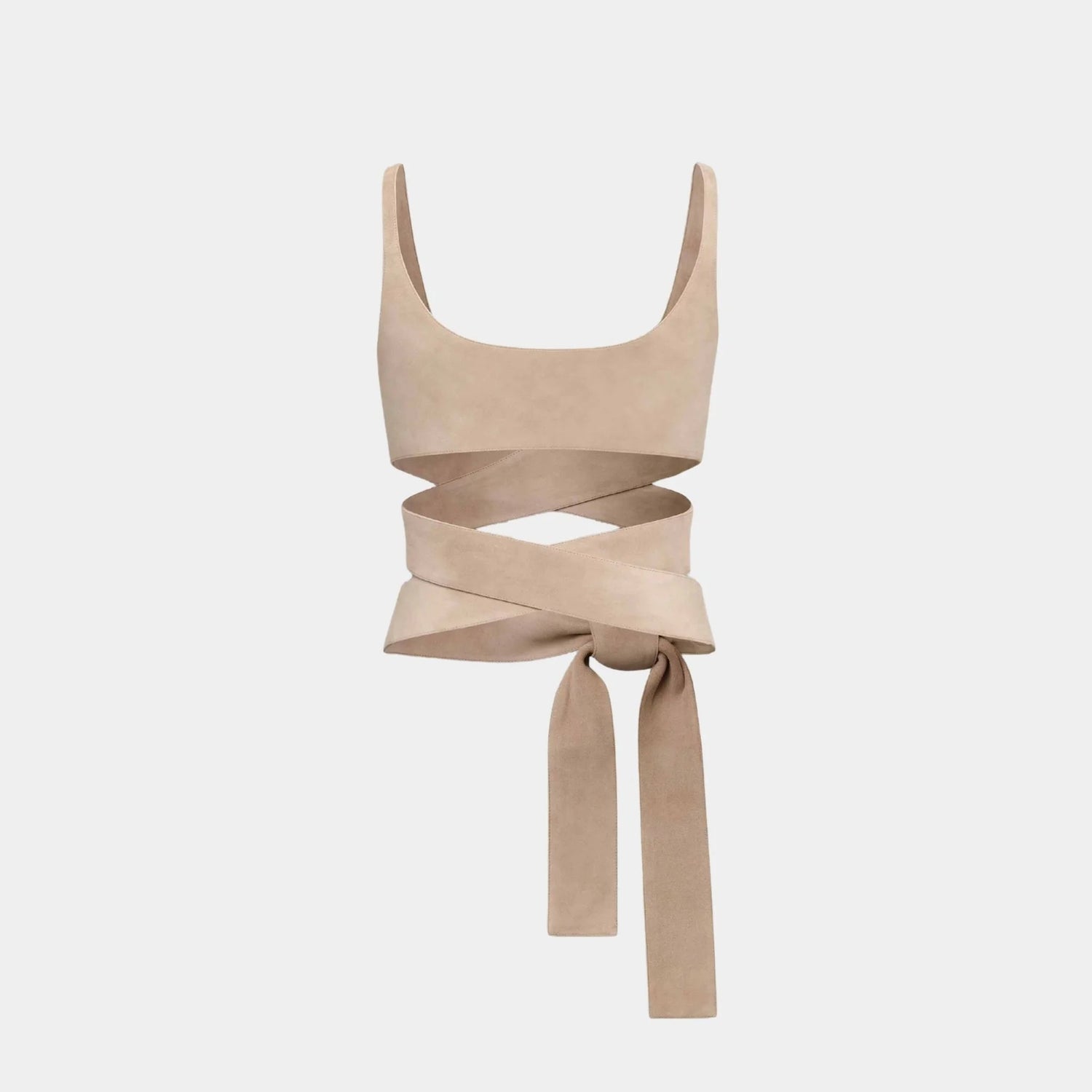 Leather Criss Cross Top