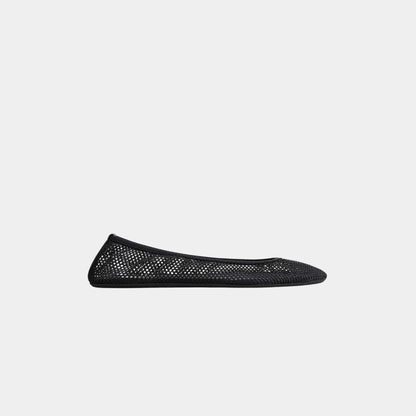 Low Vamp Ballet Flats in Fishnet