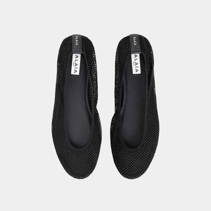 Low Vamp Ballet Flats in Fishnet