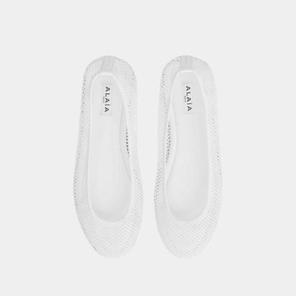 Low Vamp Ballet Flats in Fishnet