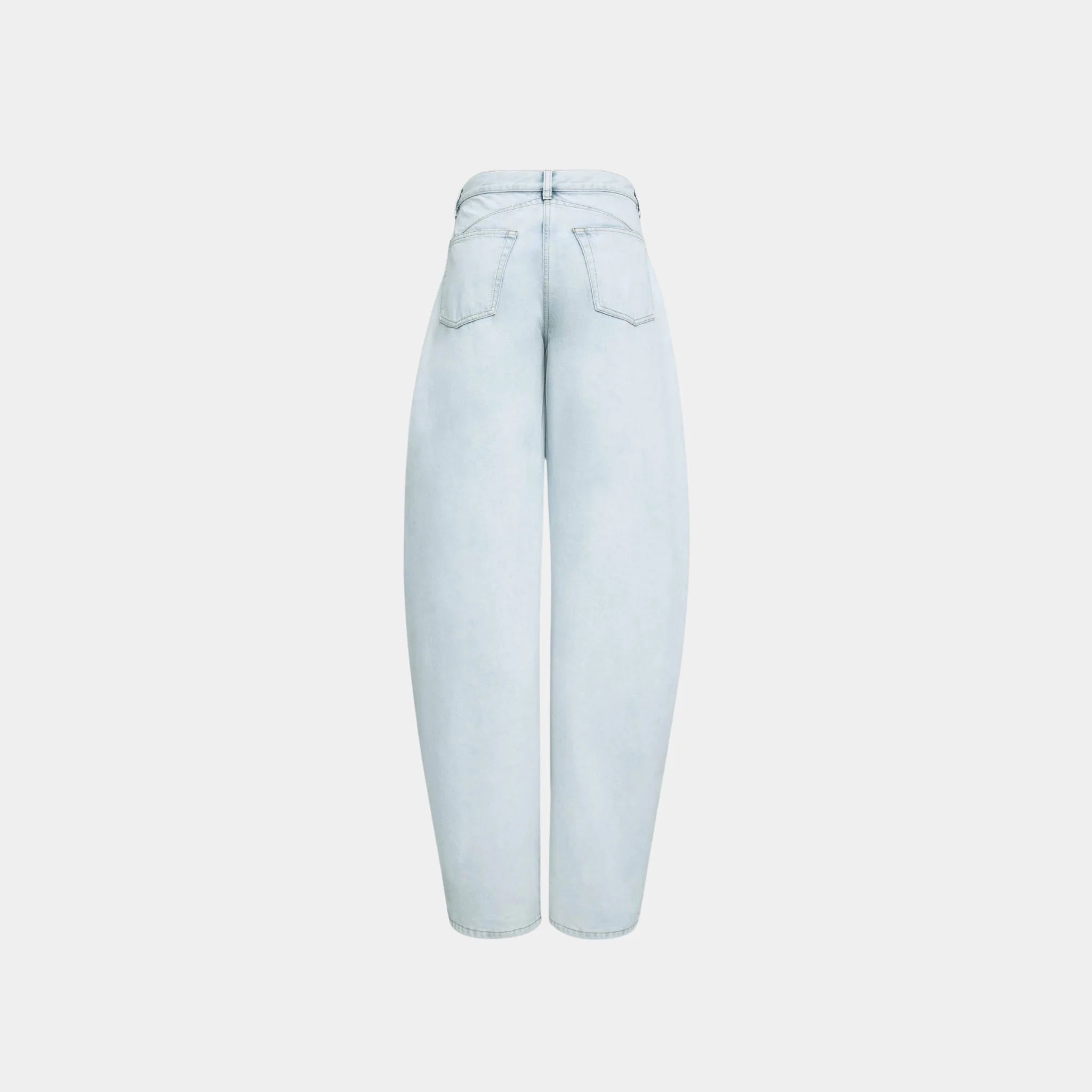 Low Waist Round Jeans in Ice Denim
