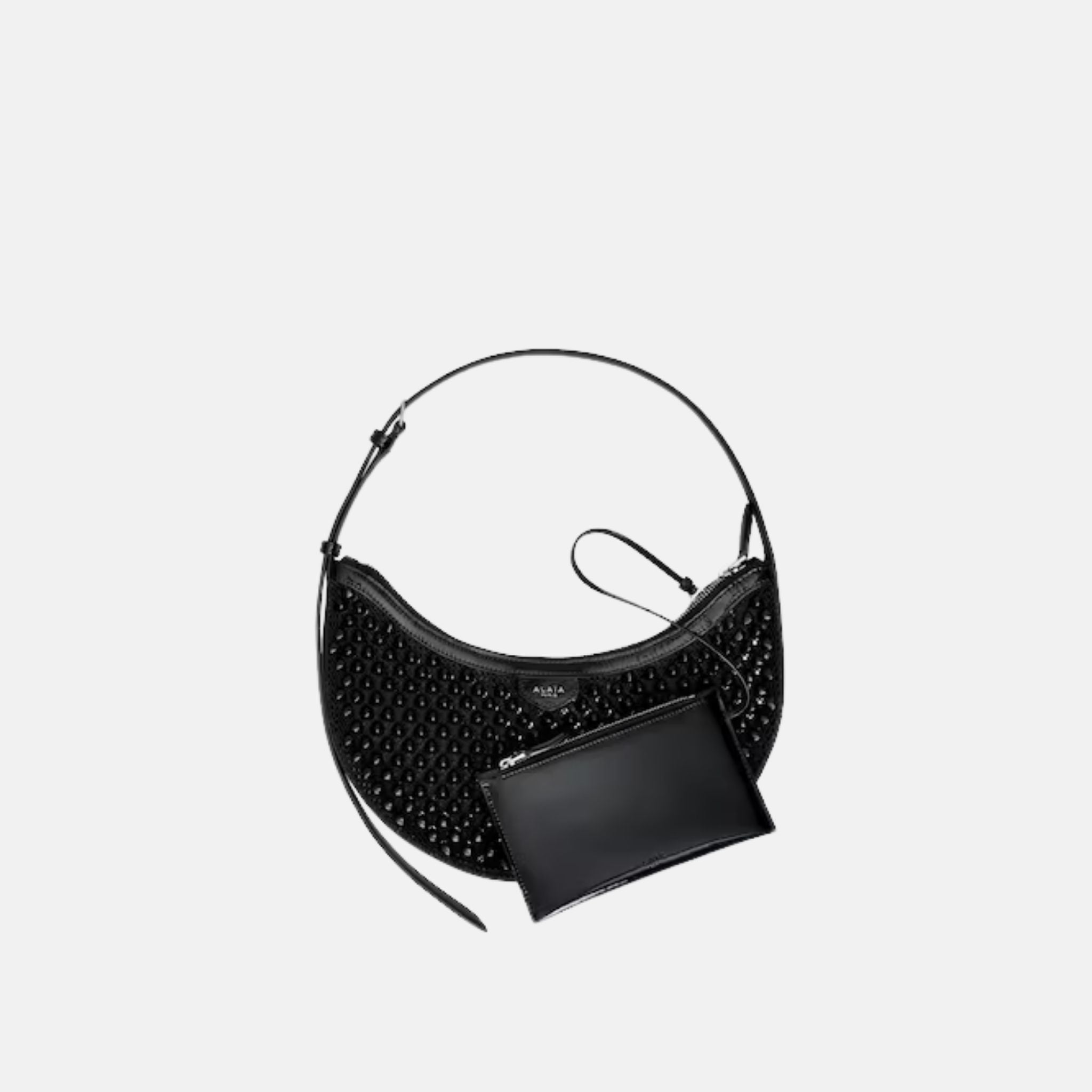 One Piece Demi Lune Bag In Fishnet Pyramids