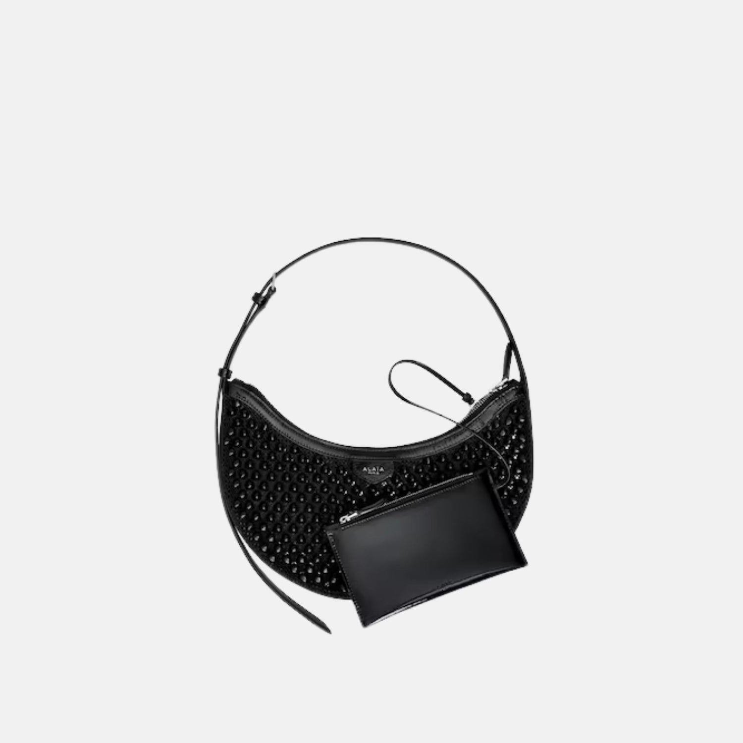 One Piece Demi Lune Bag In Fishnet Pyramids