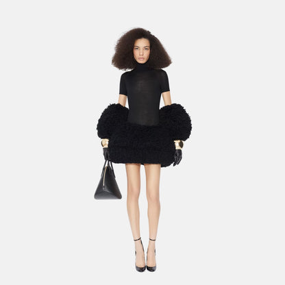 Short Sleeve Body In Sheer Wool Knit