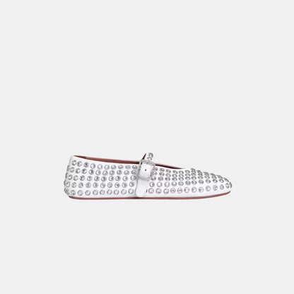 Strass Lambskin Ballet Flats