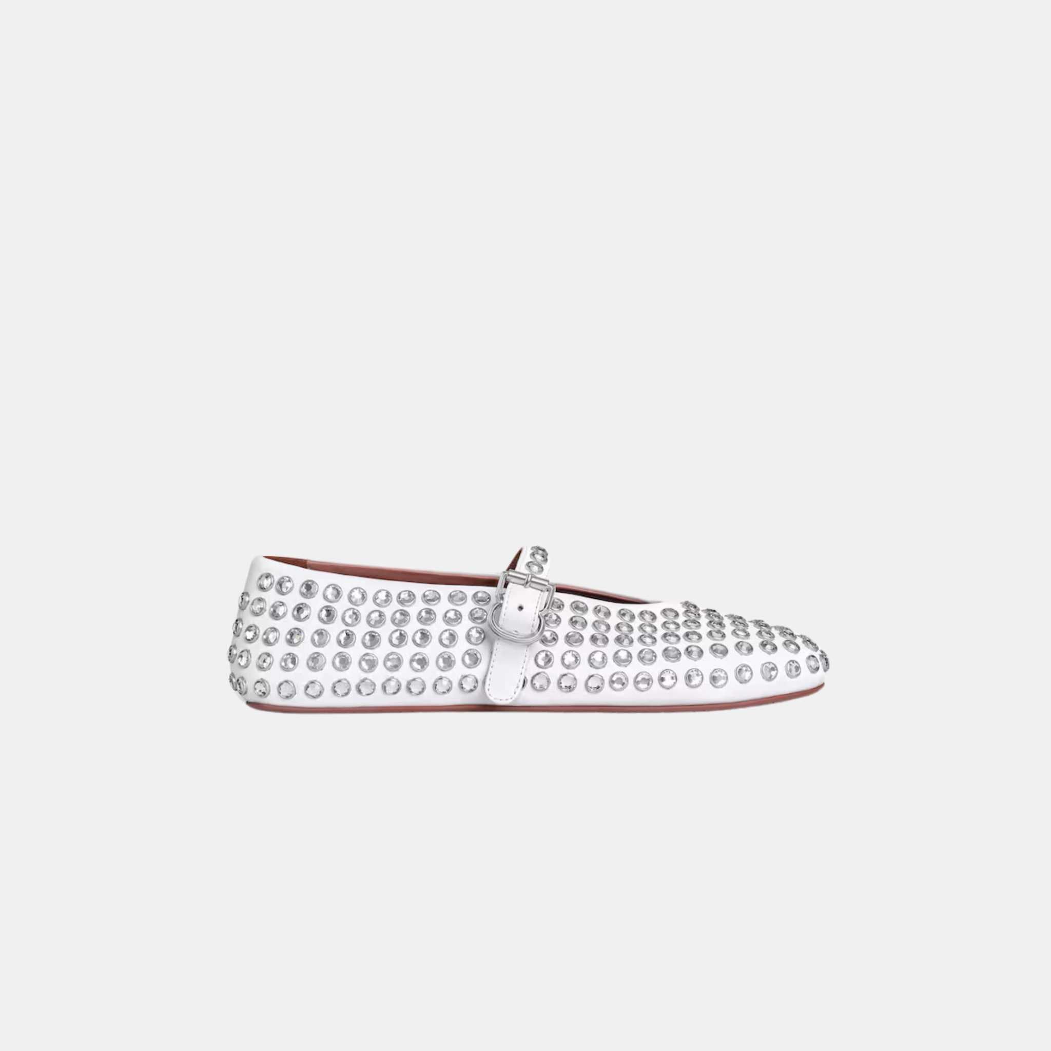 Strass Lambskin Ballet Flats