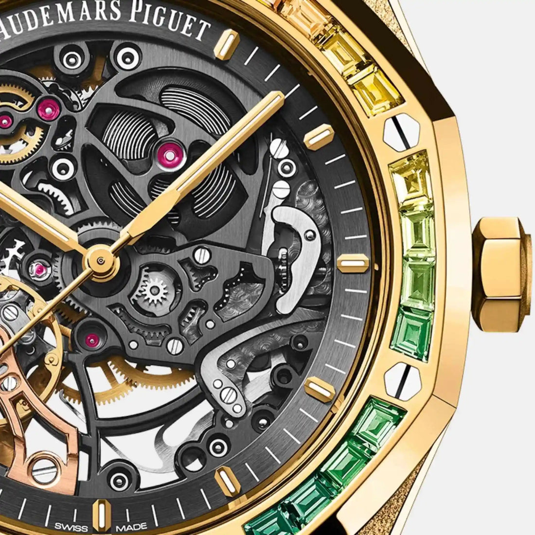 Royal Oak 15412Ba.Yg.1224Ba.01 Yellow Gold Rainbow Gem-Set Bezel