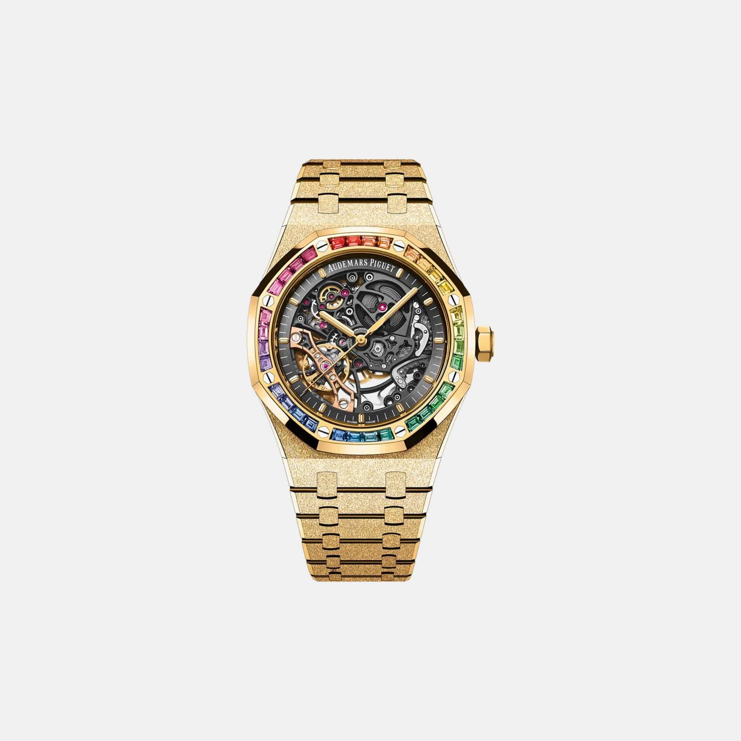 Royal Oak 15412Ba.Yg.1224Ba.01 Yellow Gold Rainbow Gem-Set Bezel