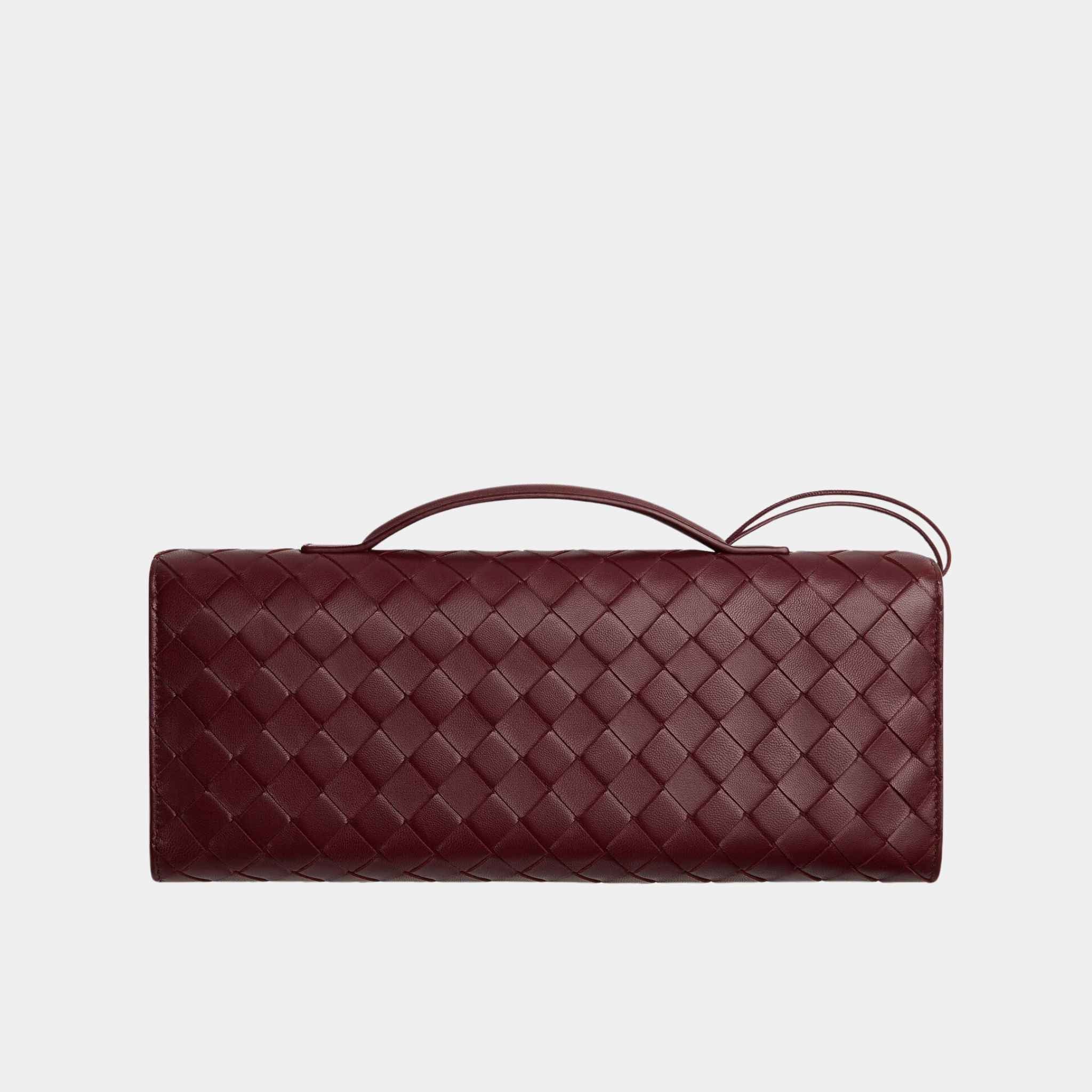 Andiamo Top Handle Clutch Intrecciato Leather
