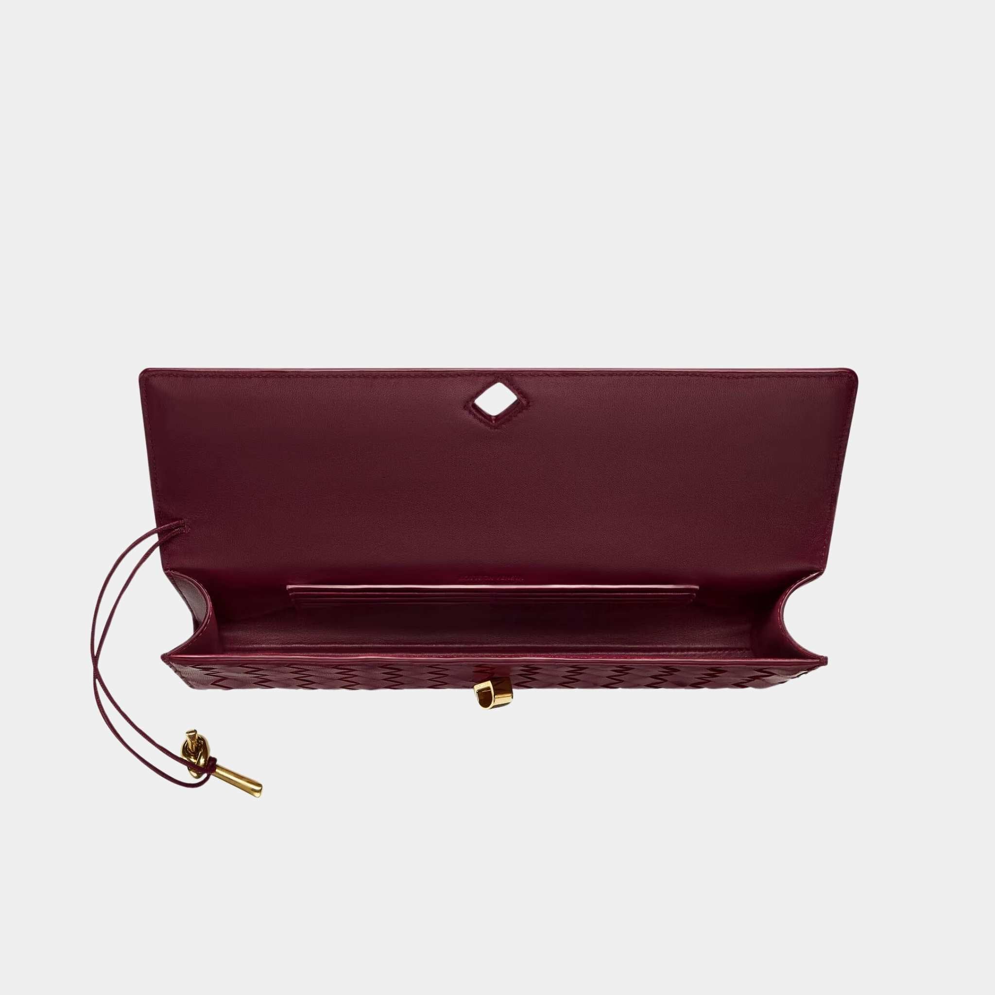 Andiamo Top Handle Clutch Intrecciato Leather