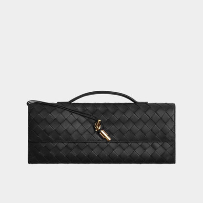 Andiamo Top Handle Clutch Intrecciato Leather