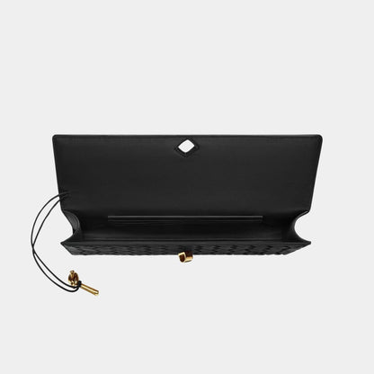 Andiamo Top Handle Clutch Intrecciato Leather