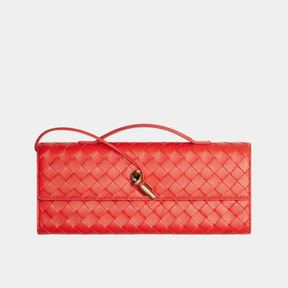 Andiamo Top Handle Clutch Intrecciato Leather