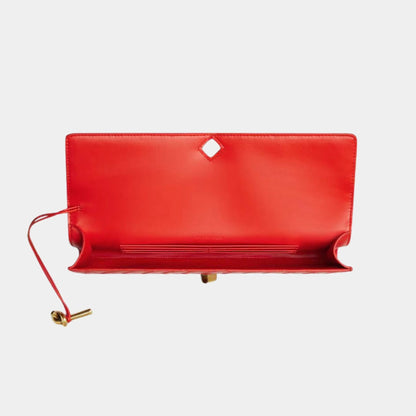 Andiamo Top Handle Clutch Intrecciato Leather