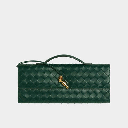 Andiamo Top Handle Clutch Intrecciato Leather