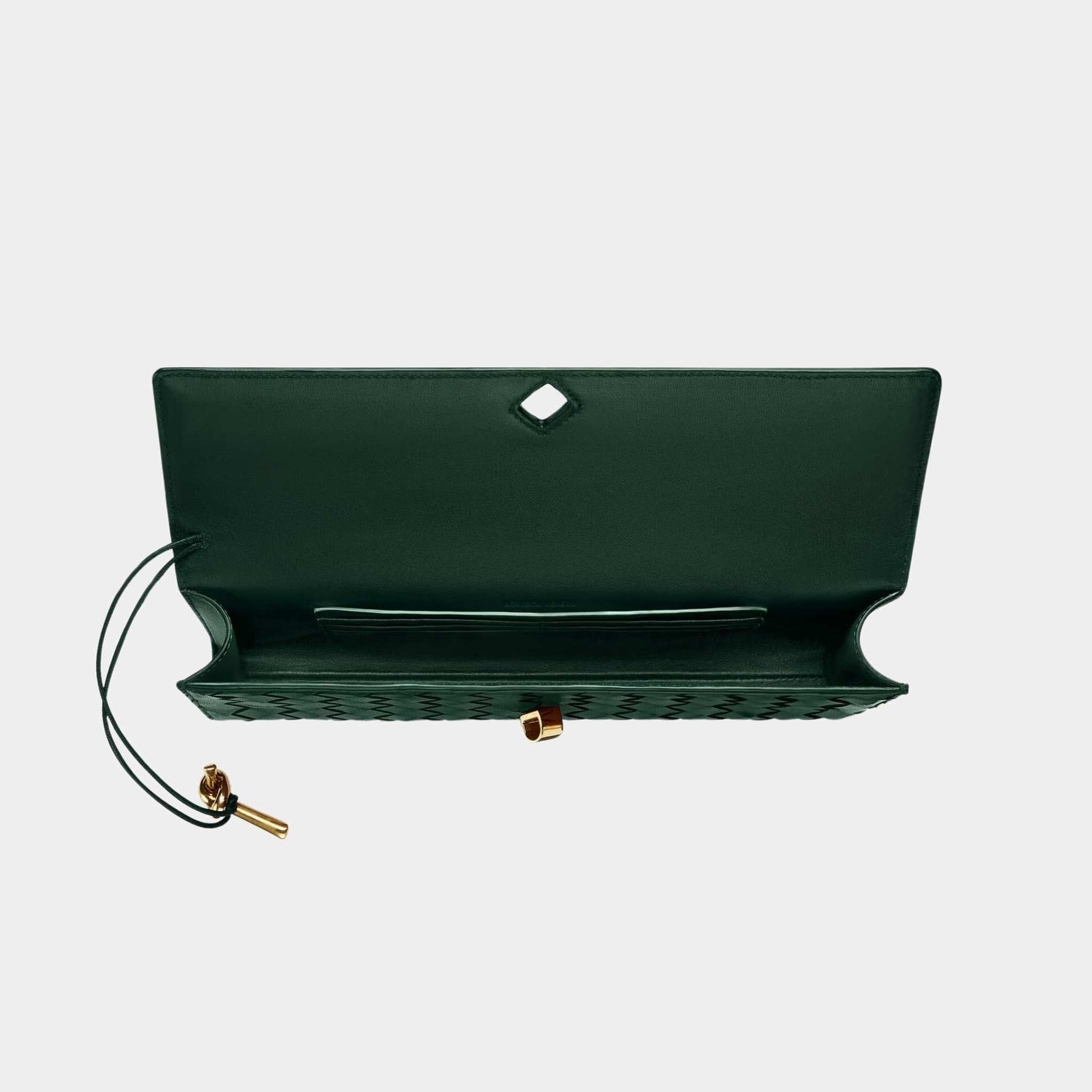 Andiamo Top Handle Clutch Intrecciato Leather
