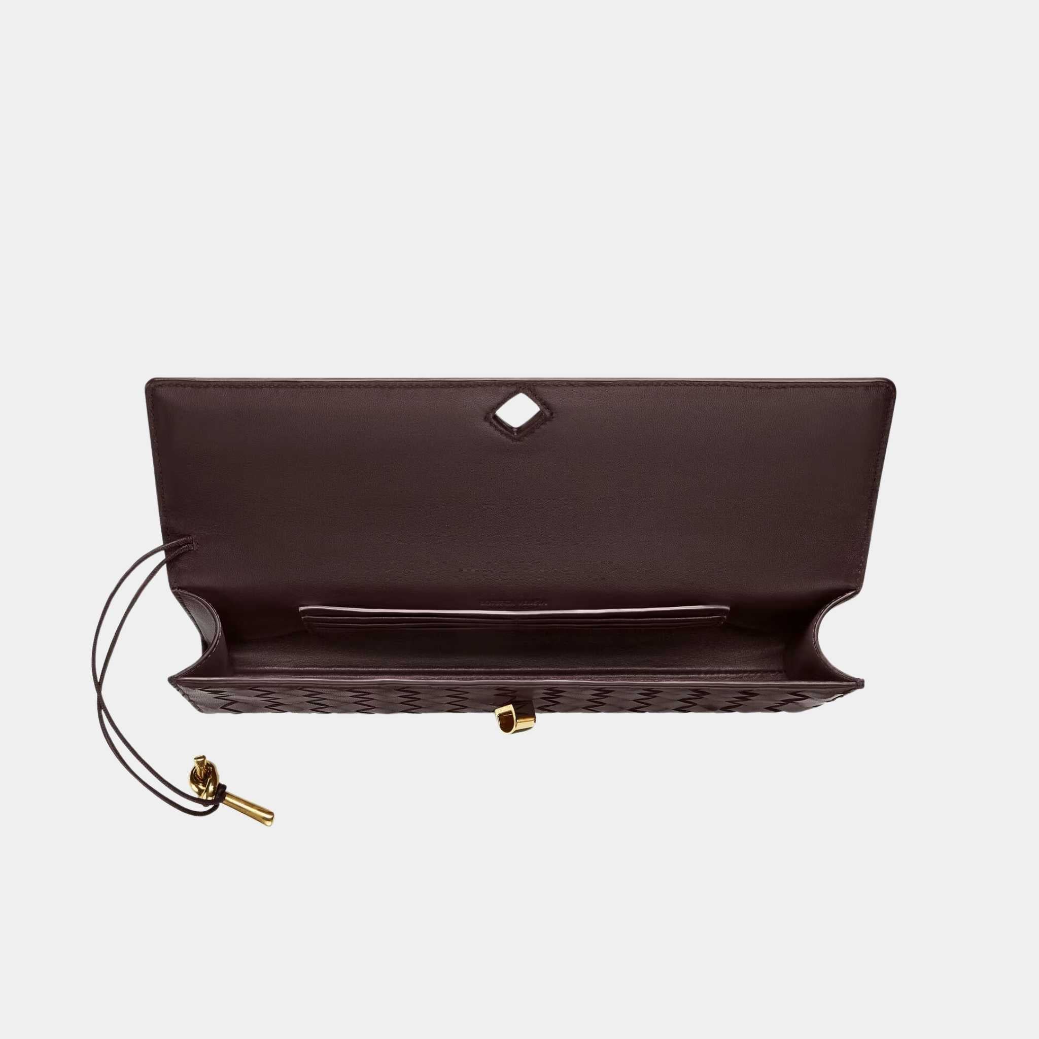 Andiamo Top Handle Clutch Intrecciato Leather