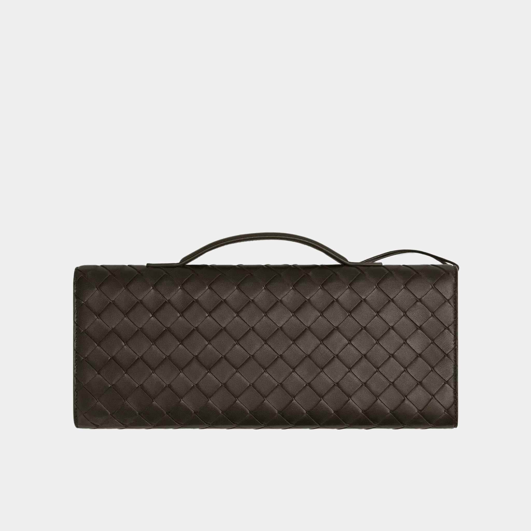 Andiamo Top Handle Clutch Intrecciato Leather