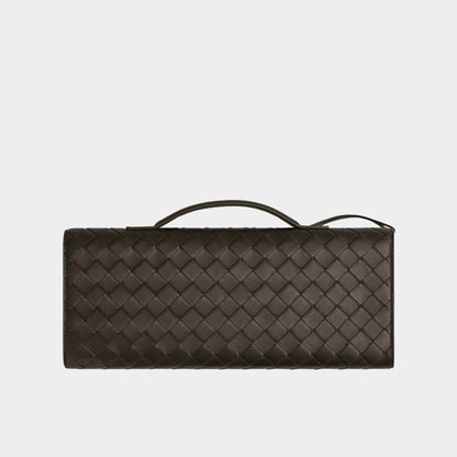 Andiamo Top Handle Clutch Intrecciato Leather