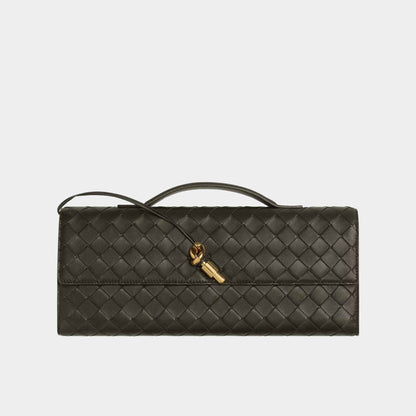 Andiamo Top Handle Clutch Intrecciato Leather
