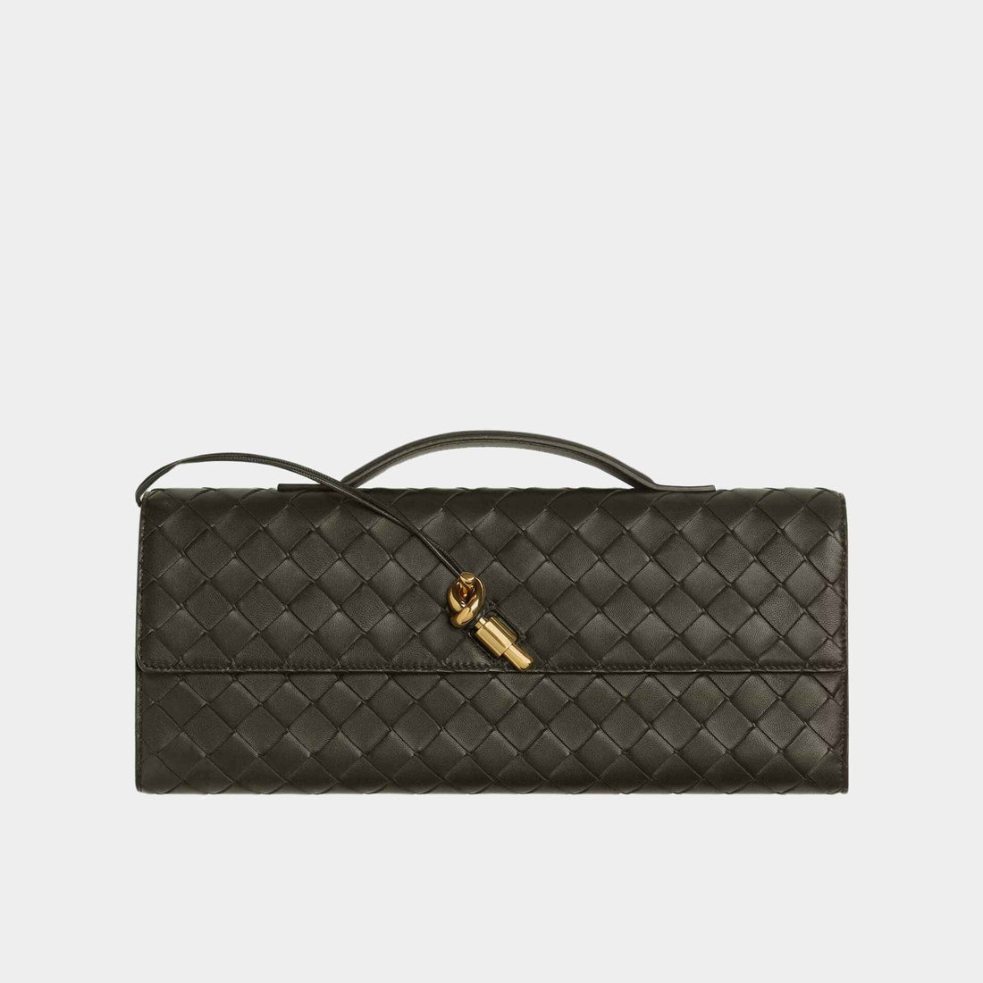 Andiamo Top Handle Clutch Intrecciato Leather