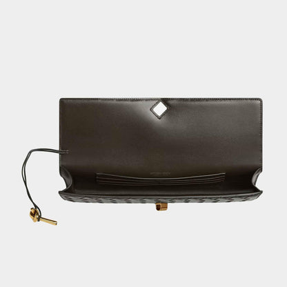 Andiamo Top Handle Clutch Intrecciato Leather