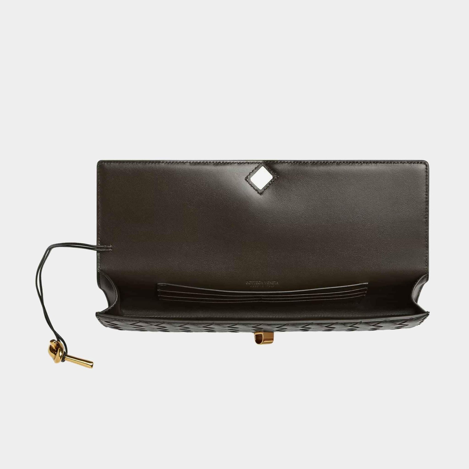 Andiamo Top Handle Clutch Intrecciato Leather