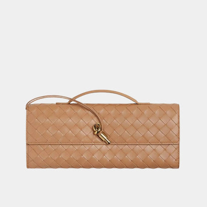 Andiamo Top Handle Clutch Intrecciato Leather