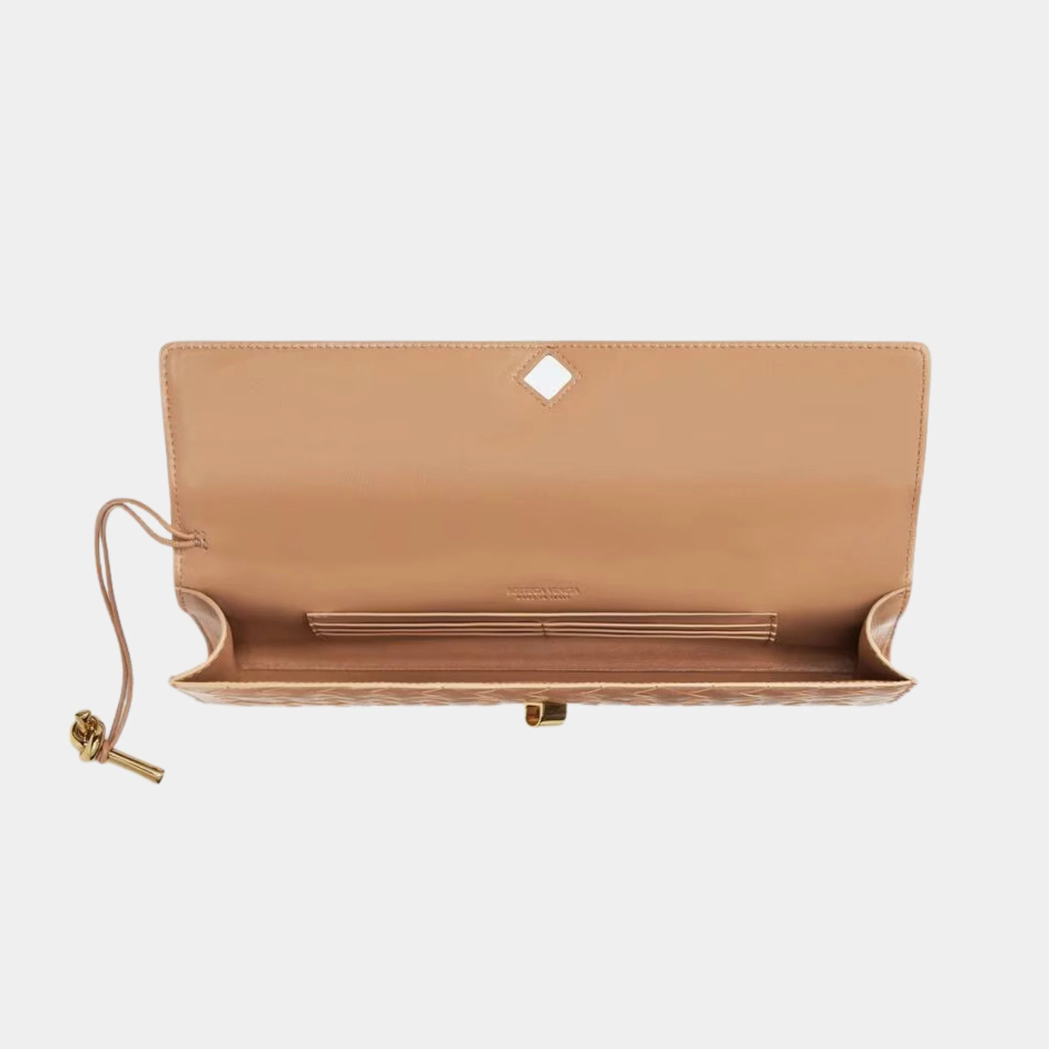 Andiamo Top Handle Clutch Intrecciato Leather