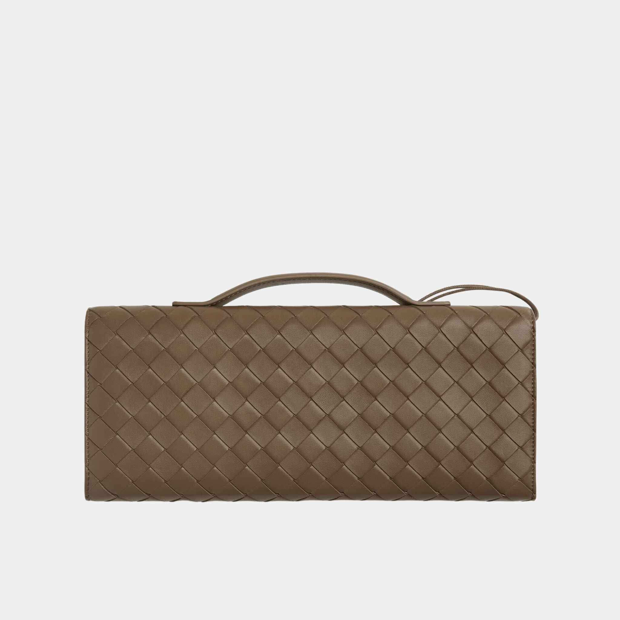 Andiamo Top Handle Clutch Intrecciato Leather