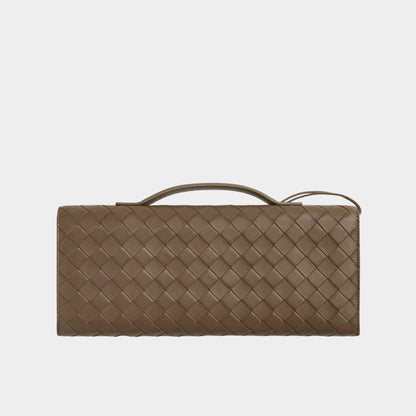 Andiamo Top Handle Clutch Intrecciato Leather