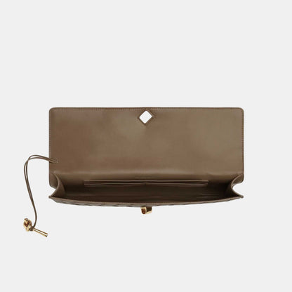 Andiamo Top Handle Clutch Intrecciato Leather