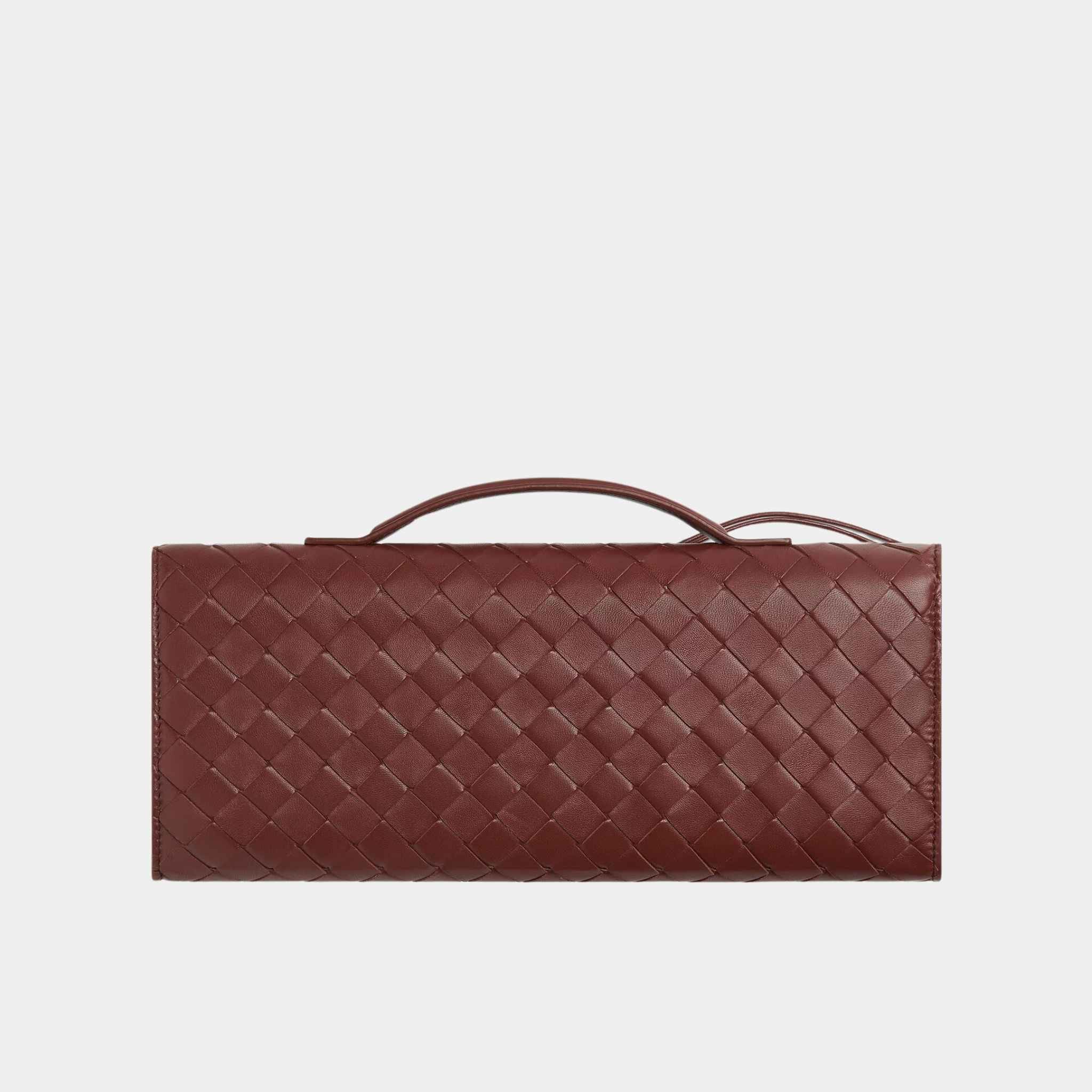 Andiamo Top Handle Clutch Intrecciato Leather