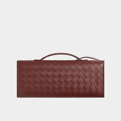 Andiamo Top Handle Clutch Intrecciato Leather