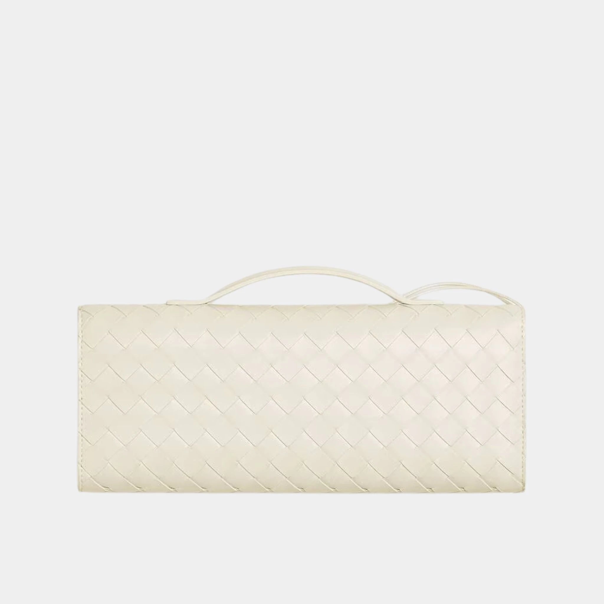 Andiamo Top Handle Clutch Intrecciato Leather