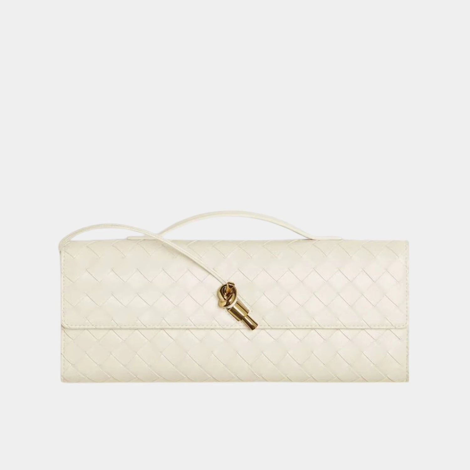 Andiamo Top Handle Clutch Intrecciato Leather