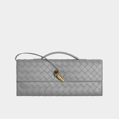 Andiamo Top Handle Clutch Intrecciato Leather