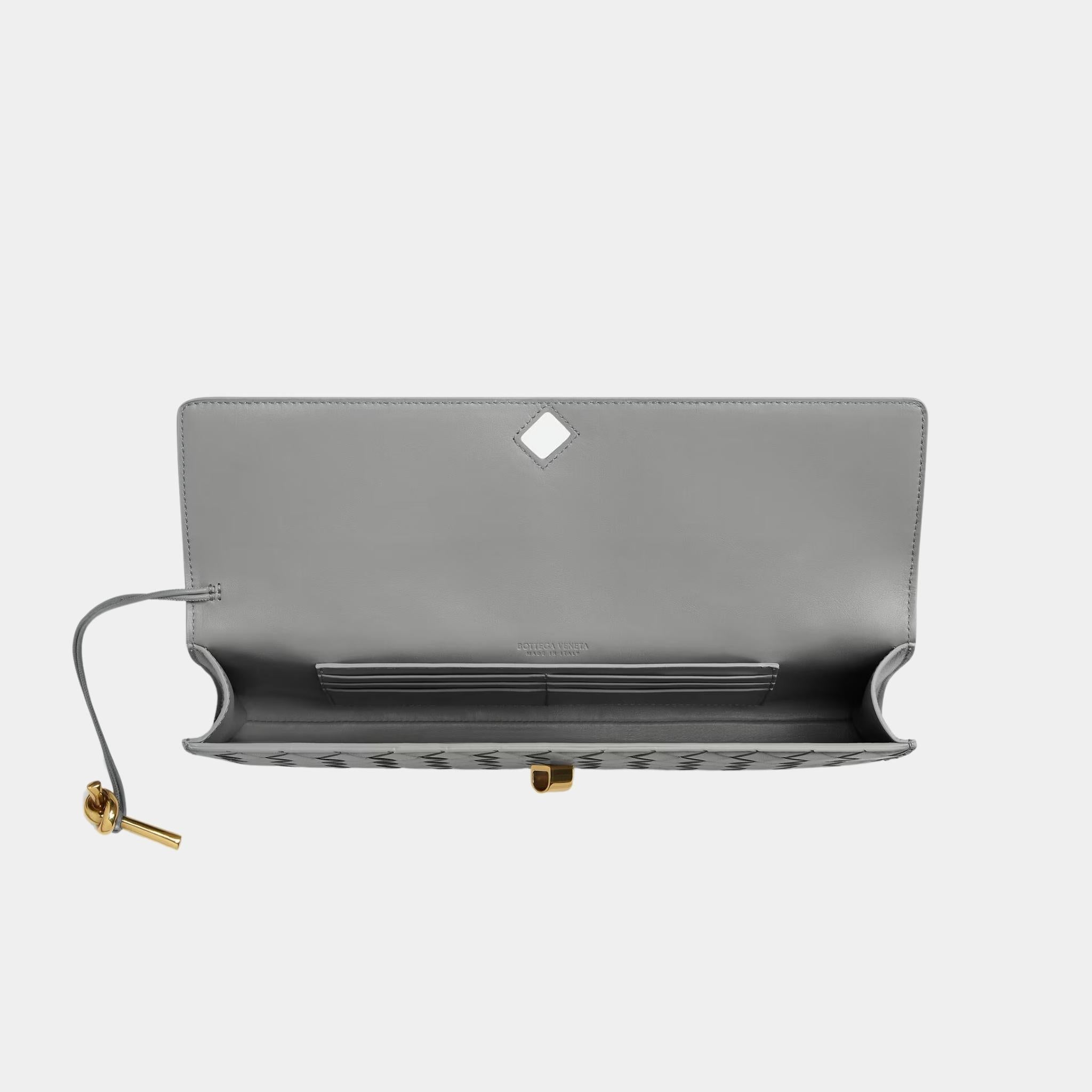 Andiamo Top Handle Clutch Intrecciato Leather