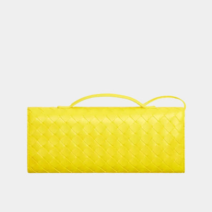 Andiamo Top Handle Clutch Intrecciato Leather