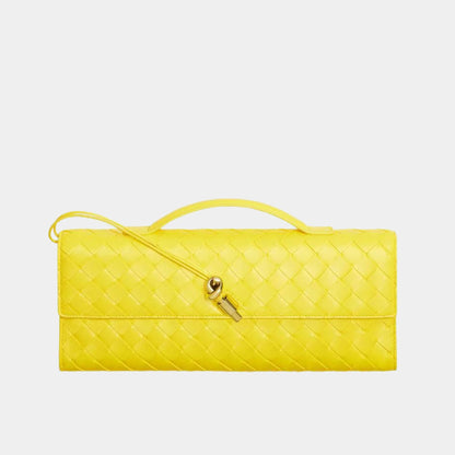 Andiamo Top Handle Clutch Intrecciato Leather