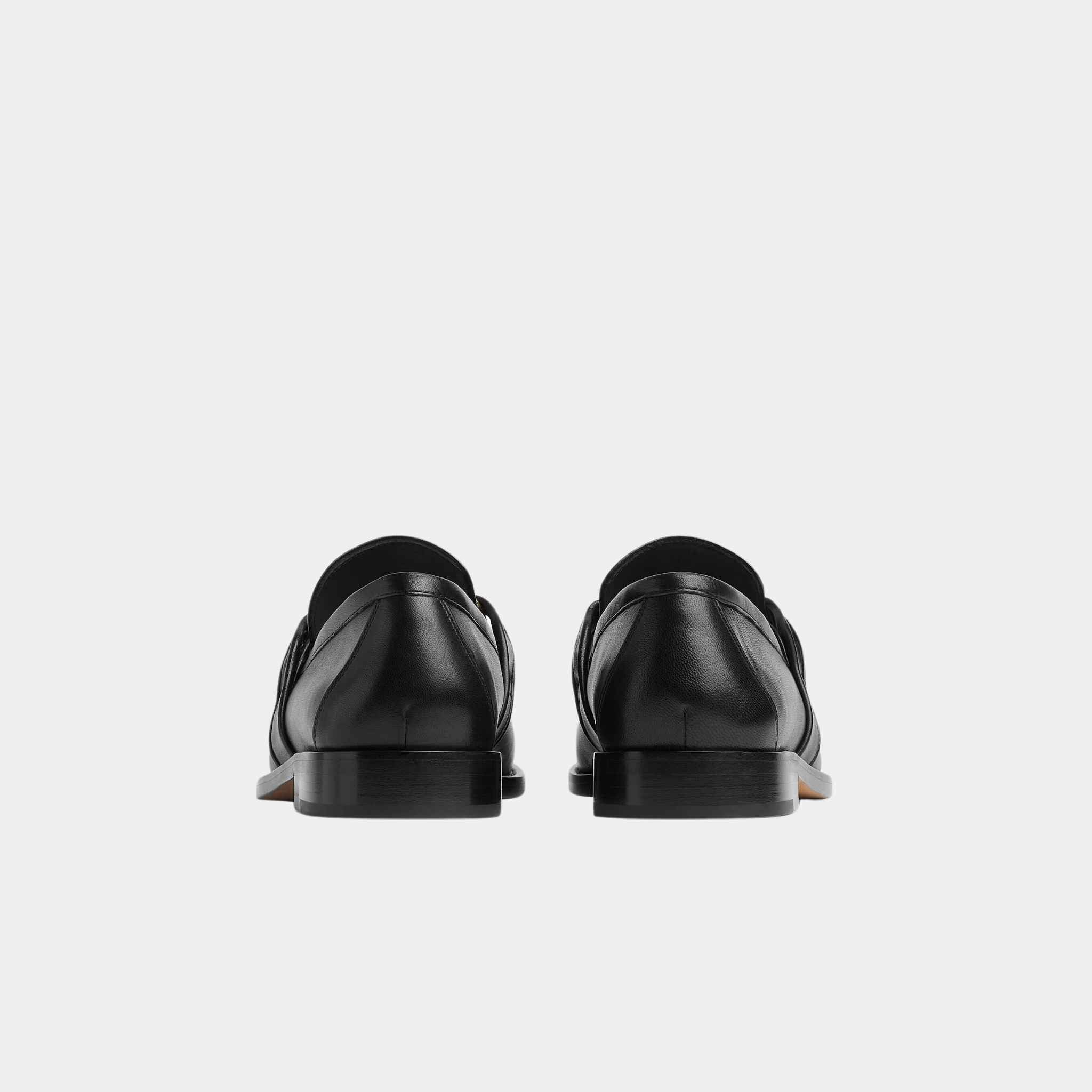 Astaire Loafer Soft Calfskin Metallic Knot Detail
