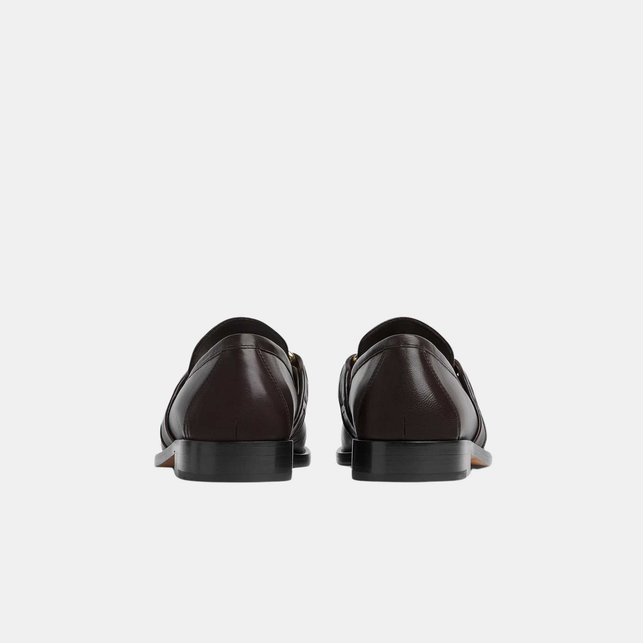 Astaire Loafer Soft Calfskin Metallic Knot Detail