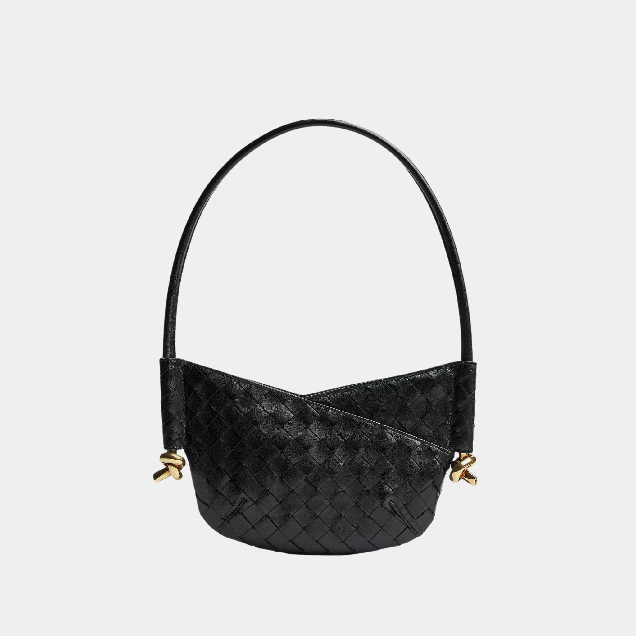 Baby Solstice Intrecciato Leather Bag