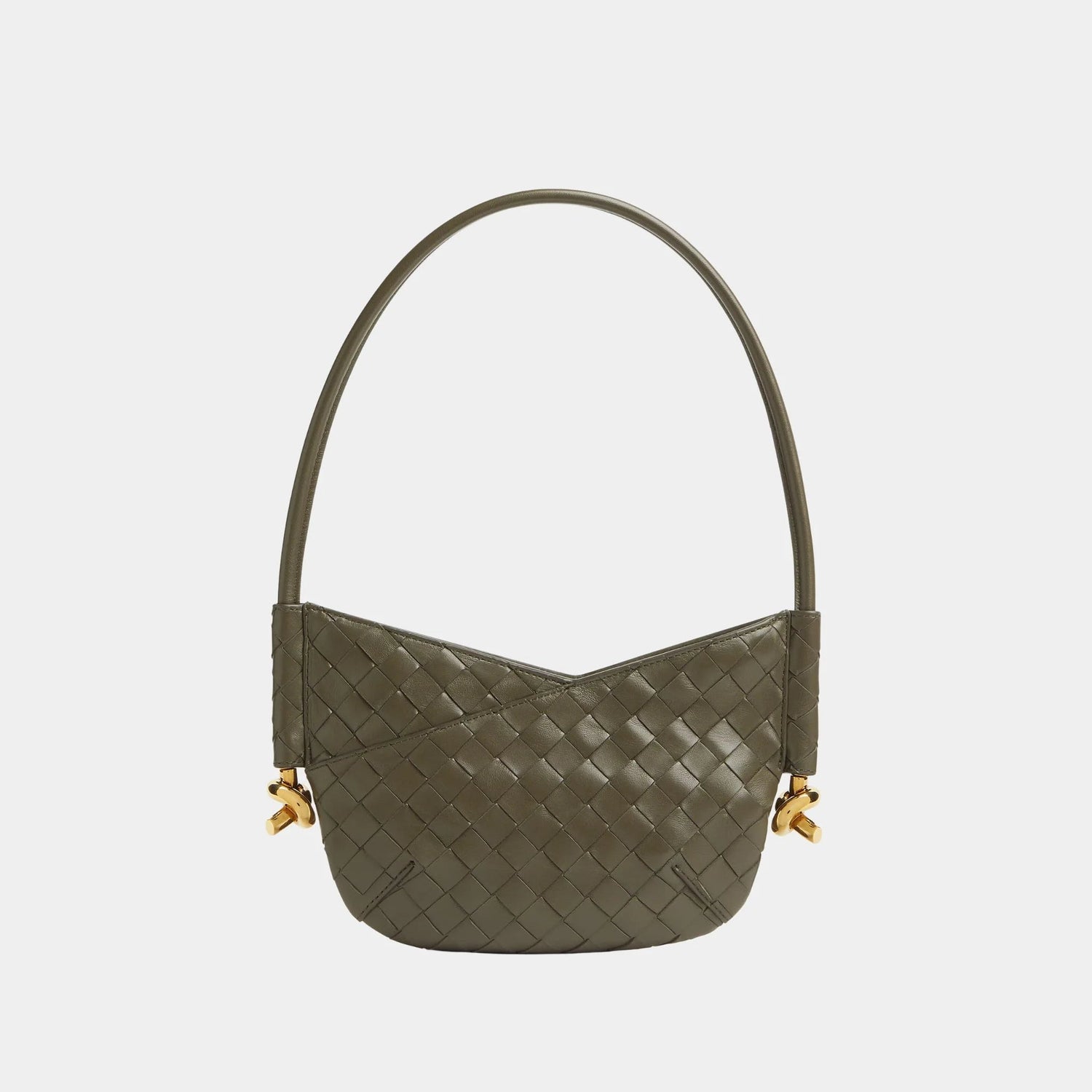 Baby Solstice Intrecciato Leather Bag