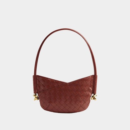 Baby Solstice Intrecciato Leather Bag